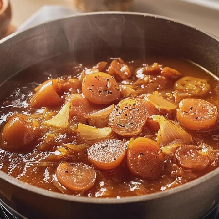 Savory Salvadoran Braising Sauce being simmered