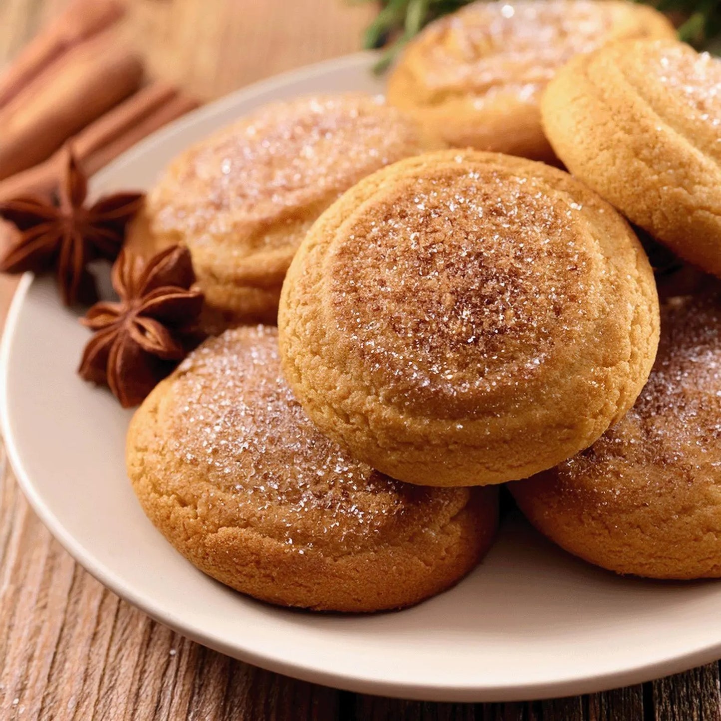stack of Orange Cardamom Snickerdoodle Cookies