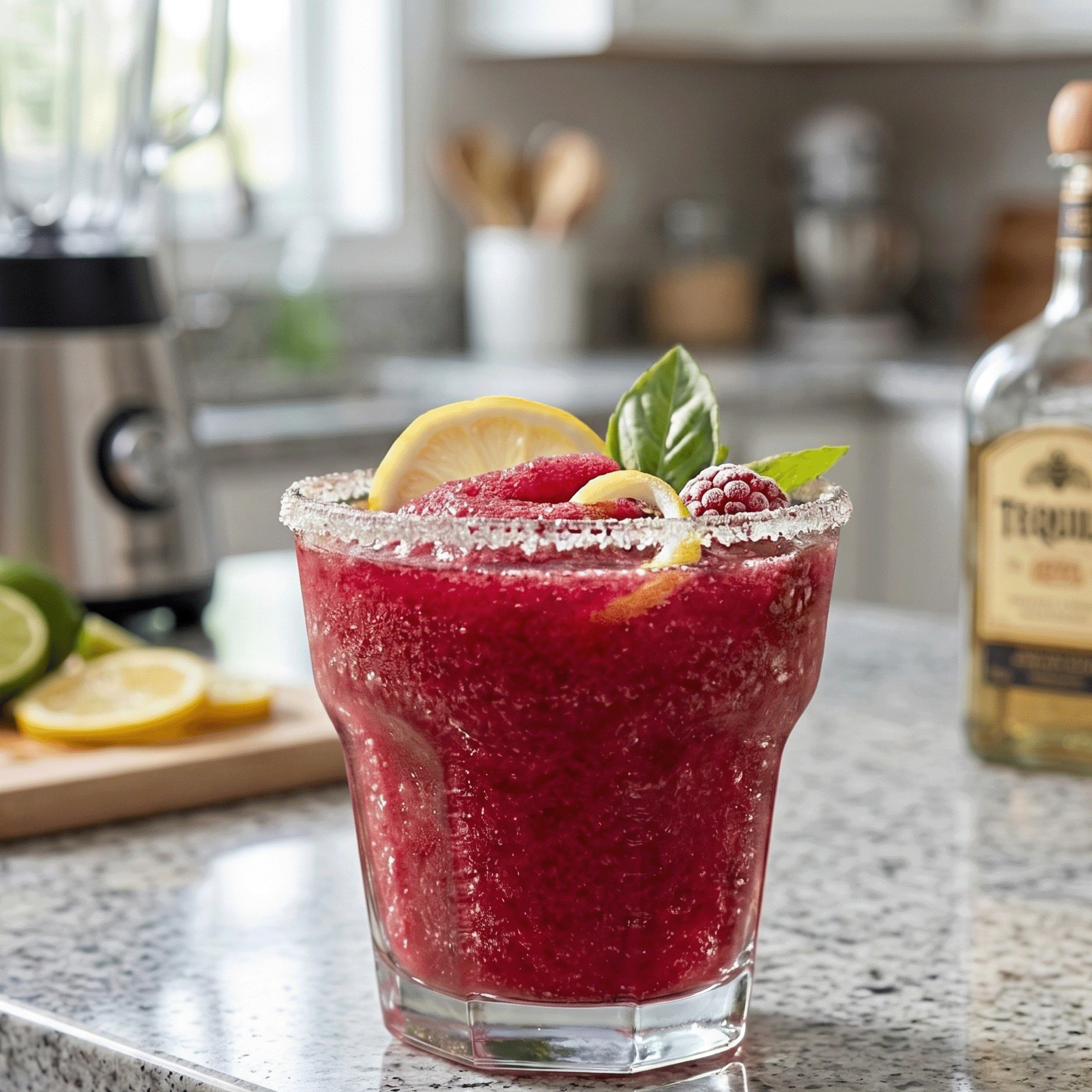Frozen Raspberry  Lemon Margarita