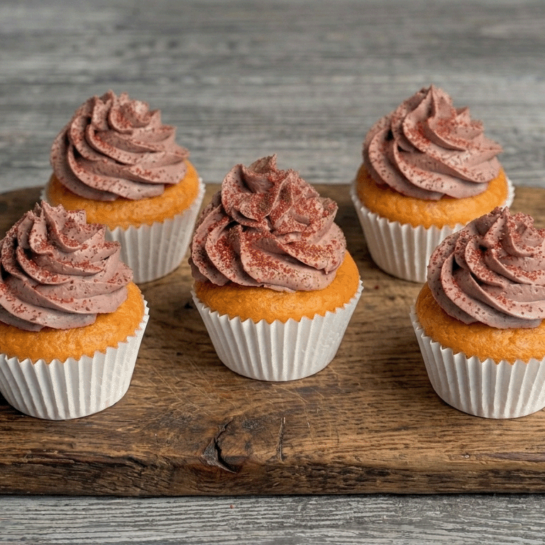 Close-up of a Banana Split cupcake with a Chocolate Whipped Cream Frosting