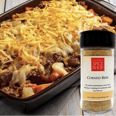 Cheesy Baked Corned Beef and Cabbage Casserole