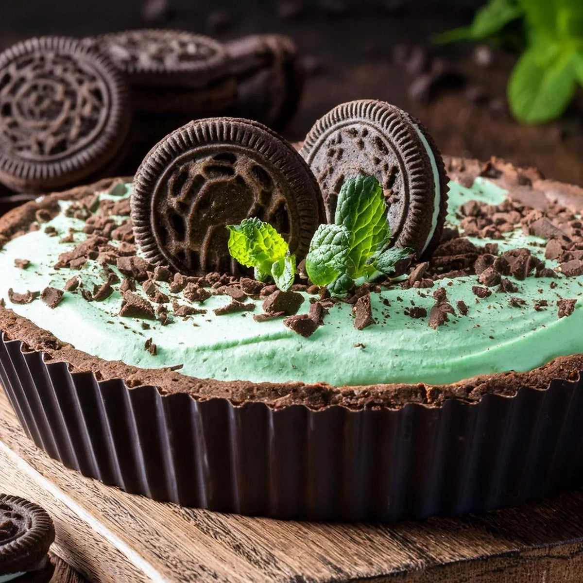 Chocolate Grasshopper Ice Cream Tart