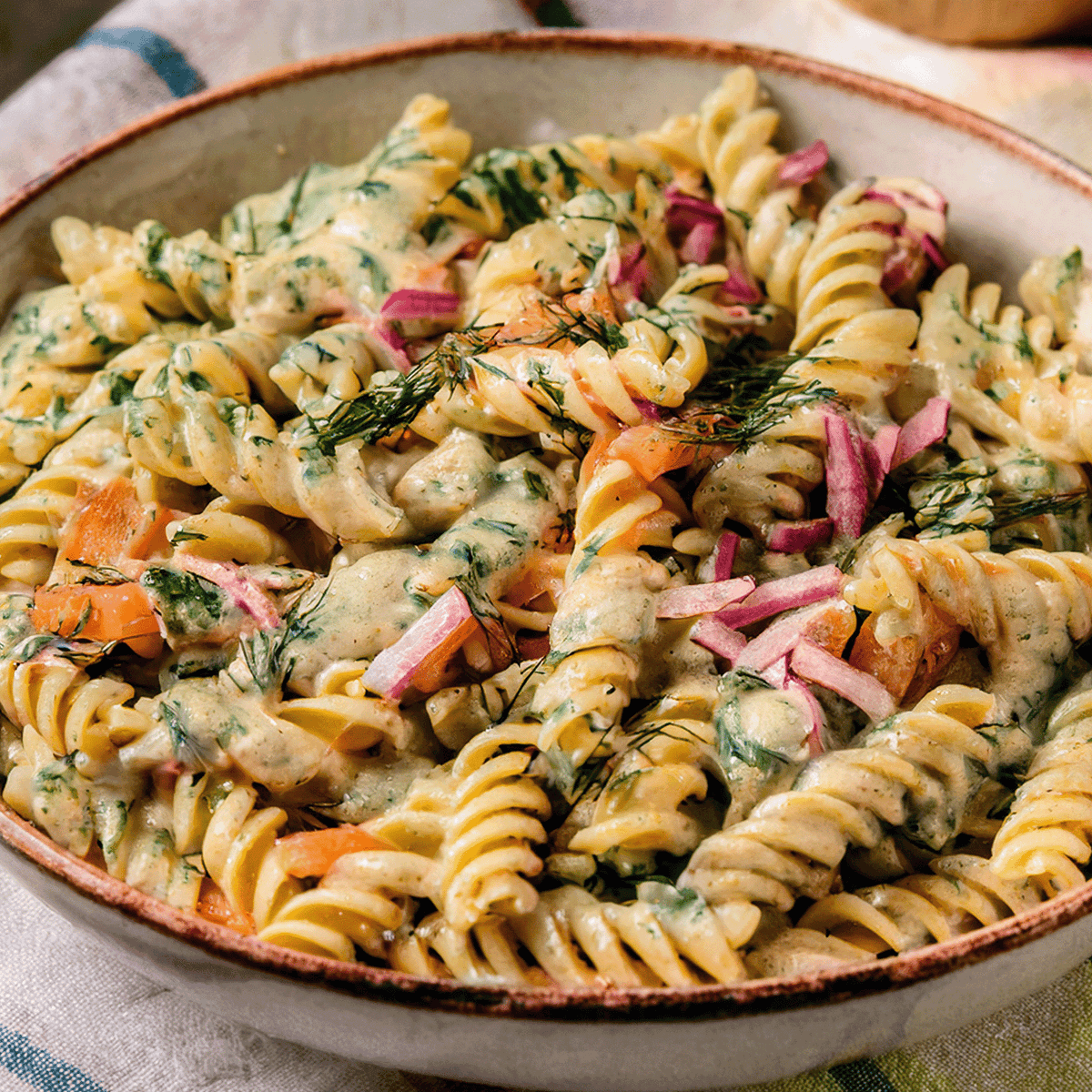 Dill Alfredo Pasta Salad 