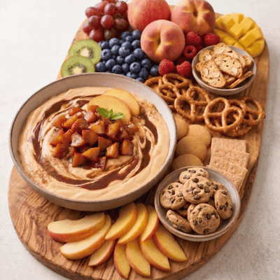 Spiced Peach & Maple Cheesecake Dip