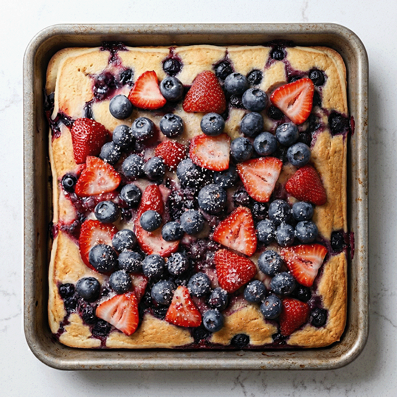 The Best Berry Delicious Sheet Pan Pancakes