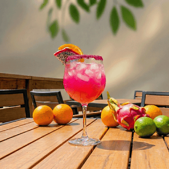 Sparkling Dragon fruit Orange Vodka Spritz