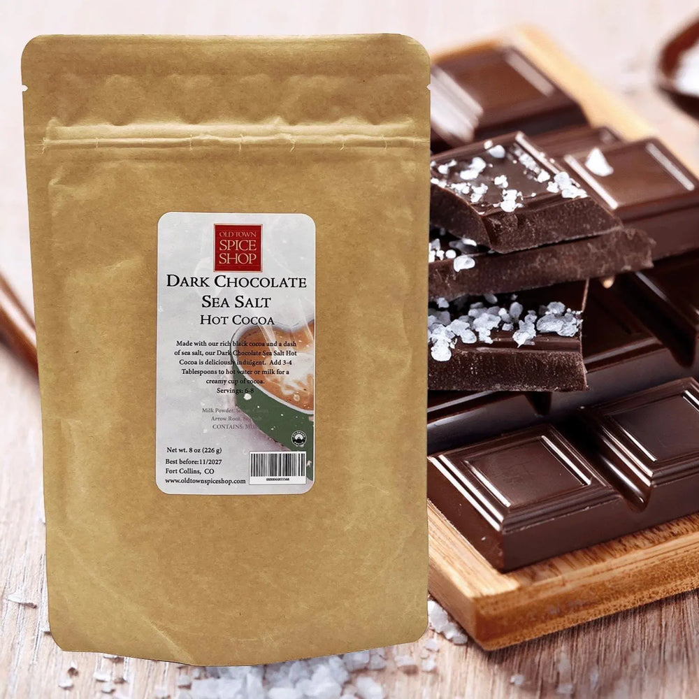 Chocolat noir, sel de mer, cacao chaud