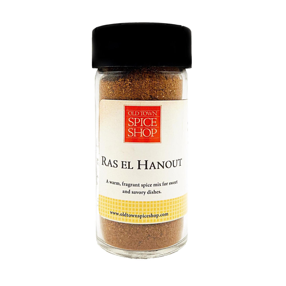 
                      
                        Jar of Ras El Hanout spice mix from Old Town Spice Shop on a white background
                      
                    
