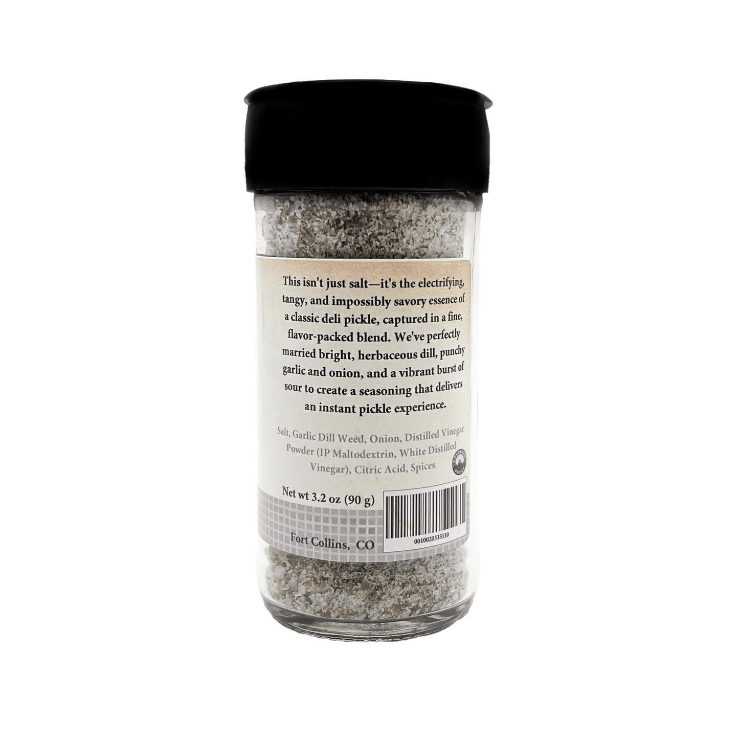 Dill Pickle Salt Back of Jar