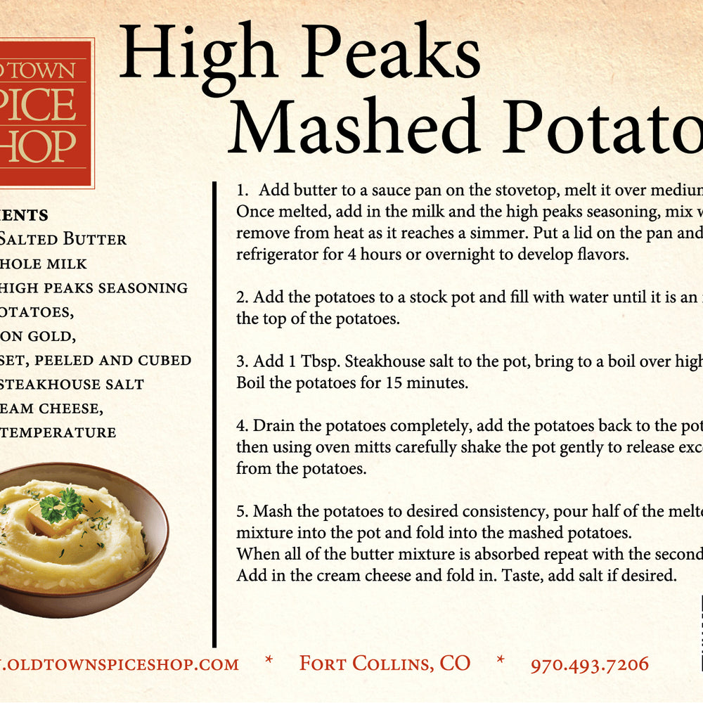 
                      
                        High Peaks Seasoning
                      
                    