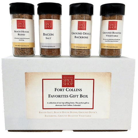 Fort Collins Favorites spice gift box with local seasonings