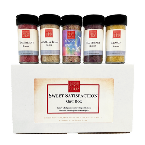 Gourmet flavored sugar gift set with 5 jars