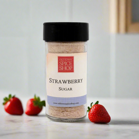 Pink strawberry sugar for ice cream