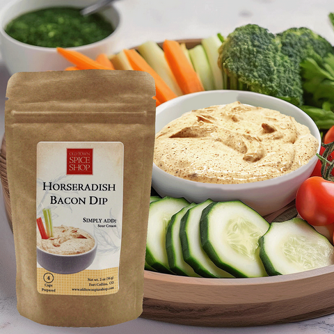 Horseradish bacon dip for chips and beef