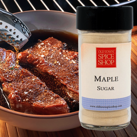 Pure maple sugar granules for oatmeal