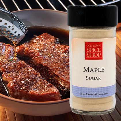 Pure maple sugar granules for oatmeal