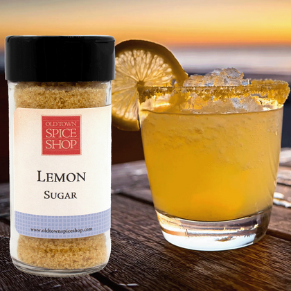 Lemon infused sugar for tea and cocktails